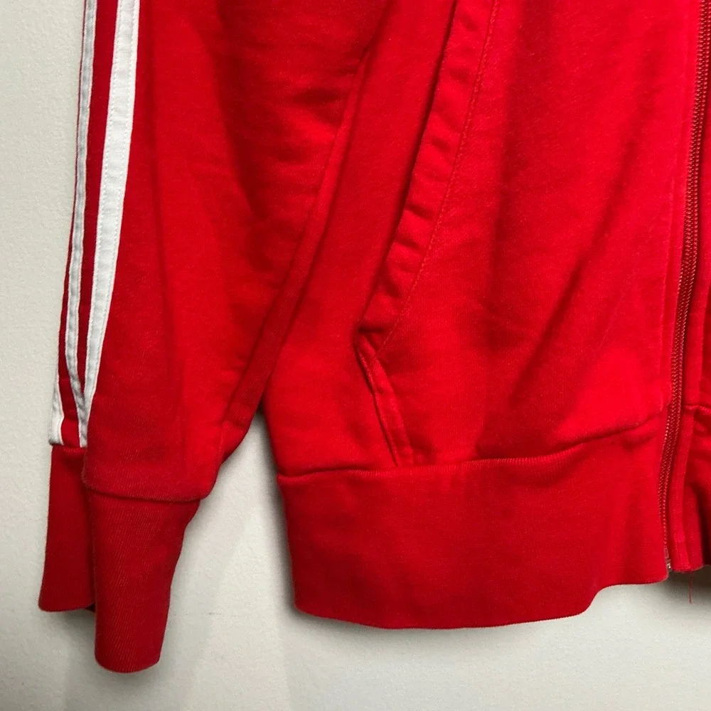 Adidas FC Bayern Munich Hoodie Mens Medium Red Full Zip Soccer Sweatshirt